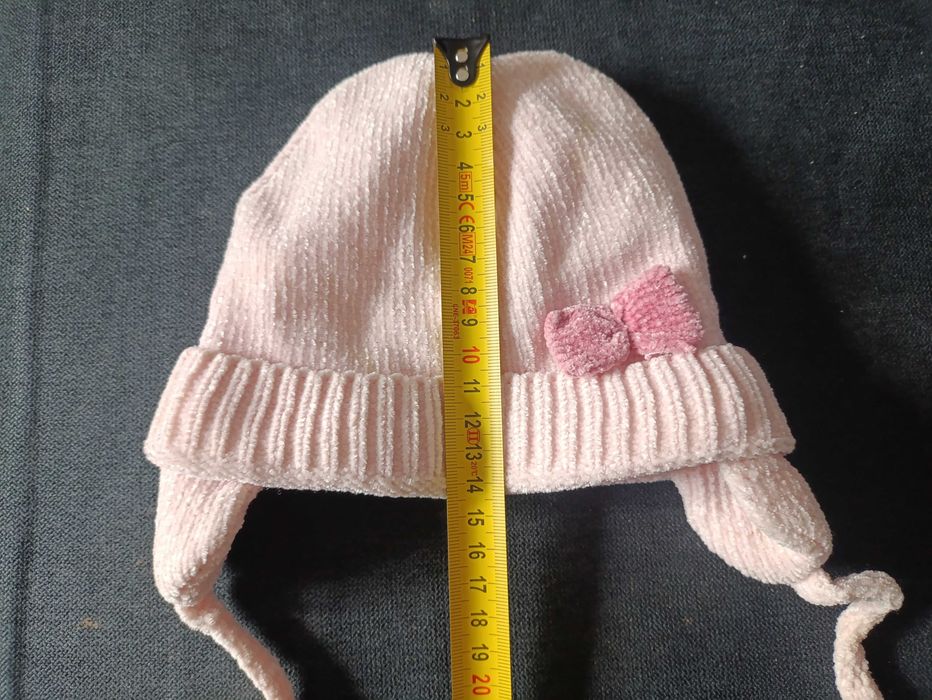 Czapka jesień zima dla niemowlaka noworodka apaszka chustka szalik 62