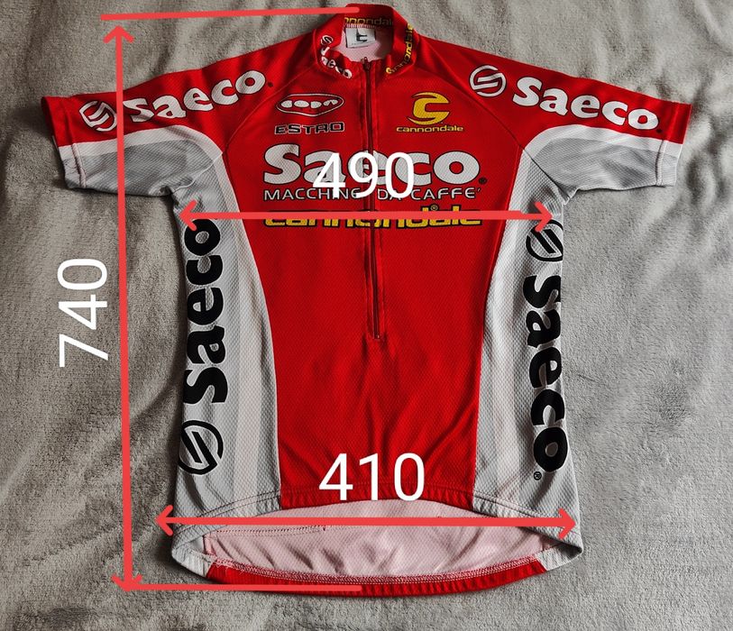 Koszulka rowerowa, męska Cannondale Saeco ta dwie spodenki tej firmy