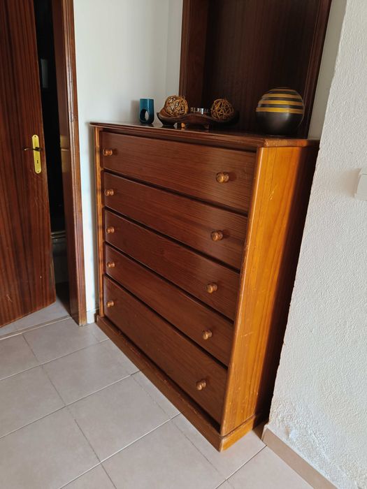 Mobília de quarto pinho mel