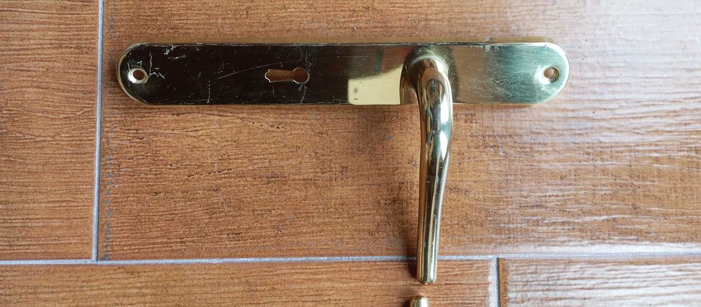 Puxadores de porta latão brilho