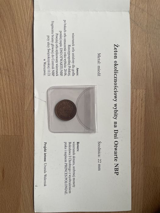 Moneta okolicznościowa wybita z okazji dni otwartych NBP 2006