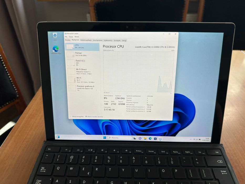 Microsoft Surface PRO 4 i5-6300U/8GB/256SSD/Win11