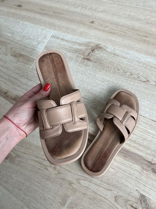 Шльопки сабо шкіряні Status shoes