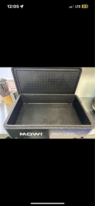 Styrobox czarny pojemnik termoizolacyjny