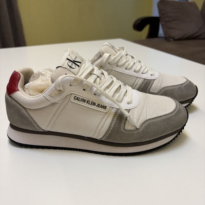 Оригінальні шкіряні кеди кросівки Calvin Klein Bright White білі  літні легкі сучасні зручні