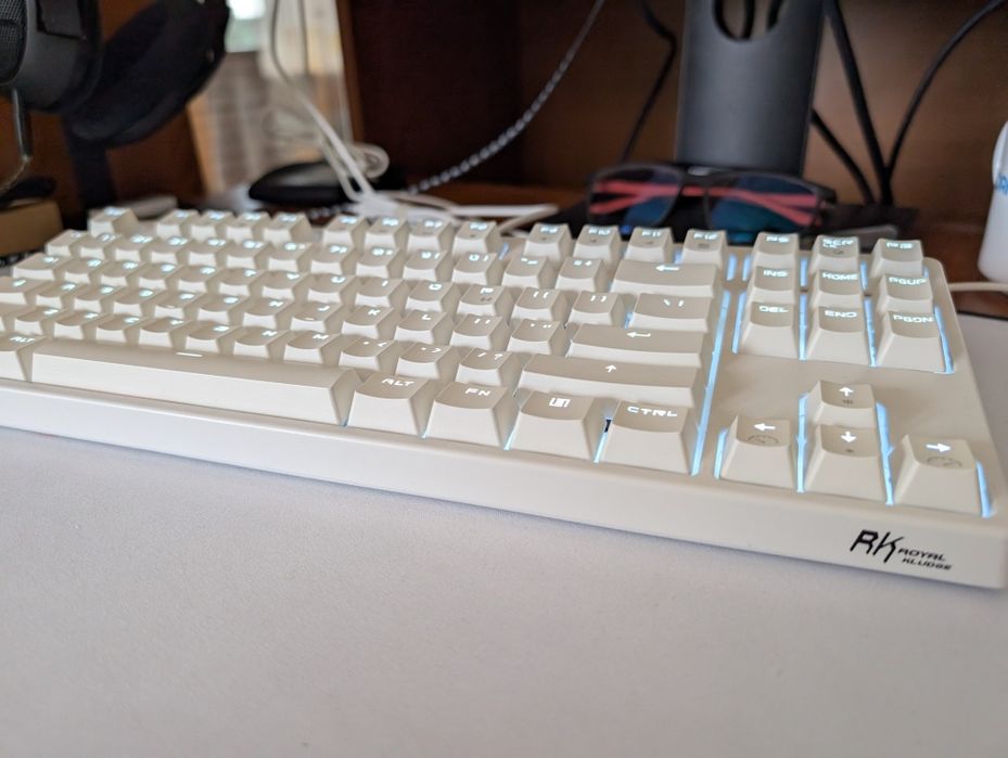 Механічна клавіатура Royal Kludge RK987A Cherry MX Red Біла Bluetooth