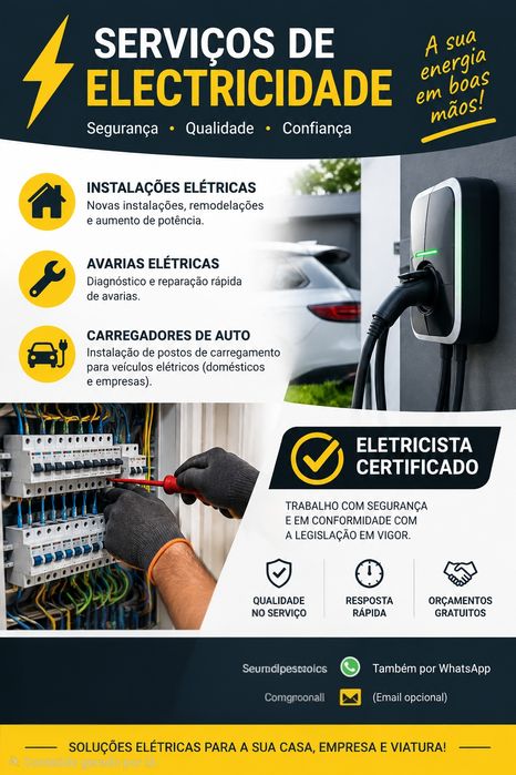 Serviços de electricidade - carregador auto