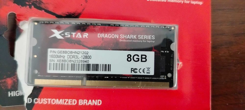 X-Star Pamięć Ram Dragon DDR3L 8GB 1,35v PC3L 1600MHz do laptopa