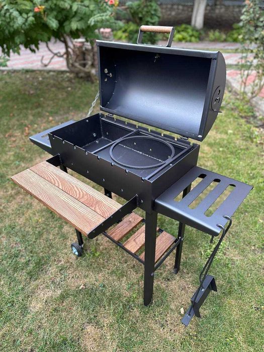 Мангал 4 мм з термометром та підставкою під казан! Мангал для шашлику!