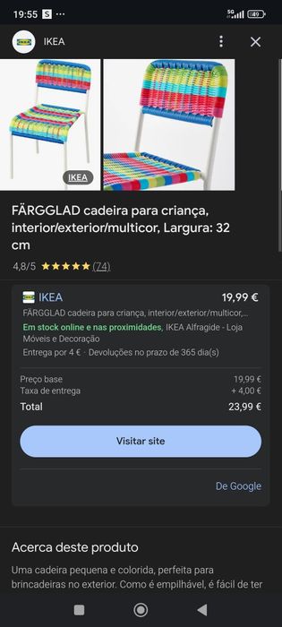 Cadeira criança IKEA