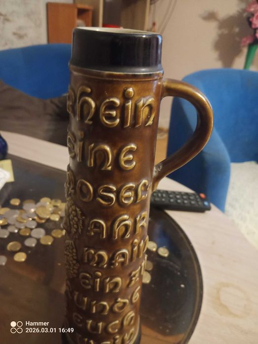 Wazon  szkło kolorowe prl