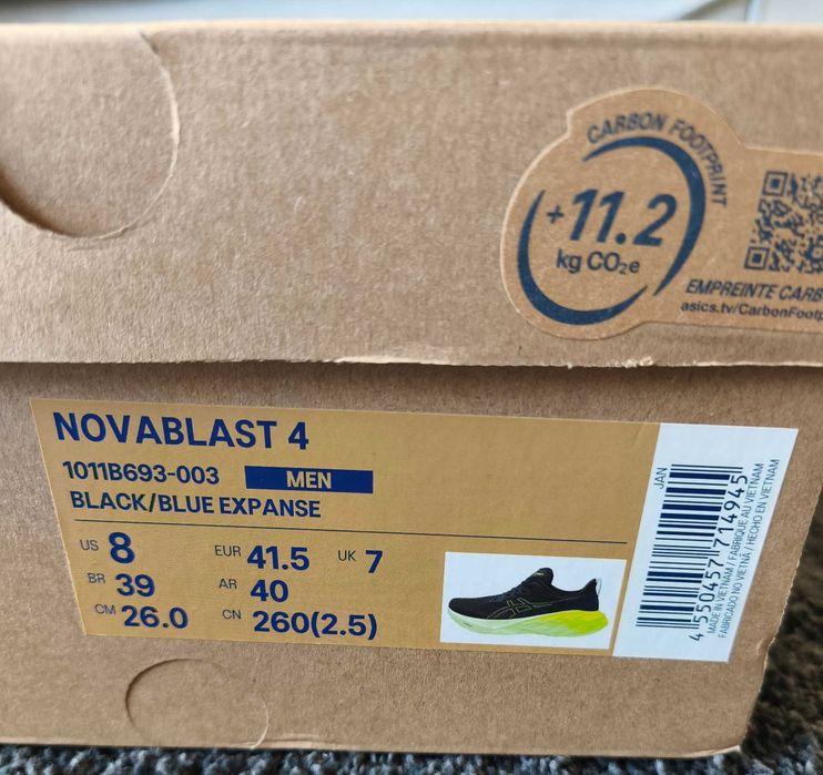 Ténis de Corrida Asics Novablast 4 – Estado Muito Bom - Tamanho 41,5