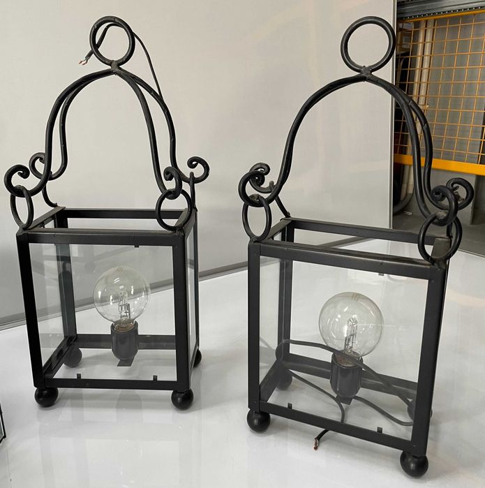 Candeeiro em ferro/rústico de parede