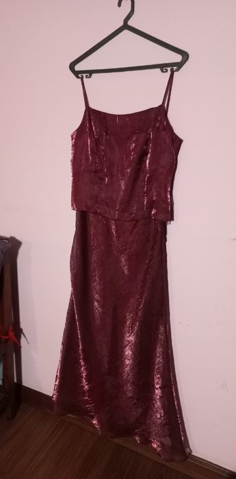 Vestido Elegante Habitus Organza Lilás