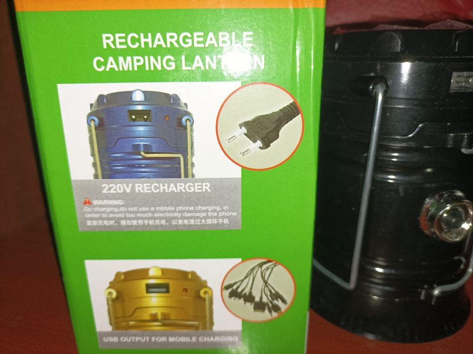 Лампа фонарь LED солнечная панель на аккумуляторе USB XF-5800T