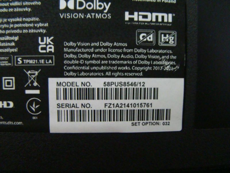 Tv LED Philips 58PUS8546/12 ,4K, Android, ambilight