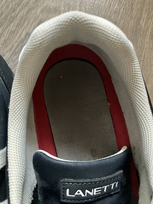 Sneakersy Lanetti 45, niskie, granatowe