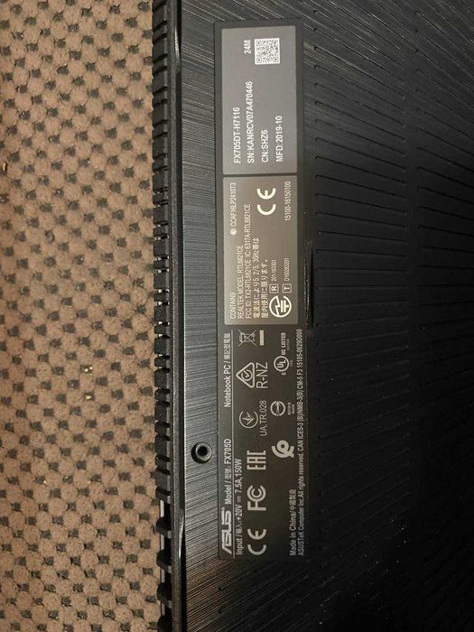 ASUS TUF Gaming FX705DT –16GB RAM, SSD 480GB, GTX 1650