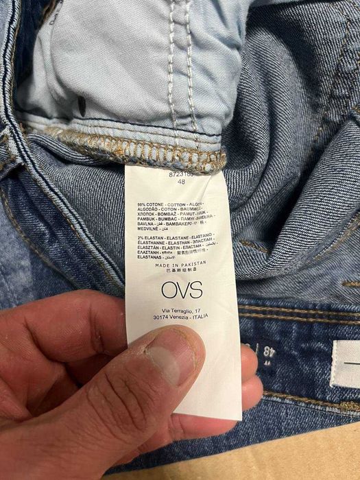 Męskie dżinsy OVS 72D Slim Fit W33, niebieskie