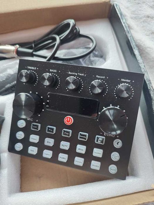 Mikrofon studyjny ze statywem i filtrem USB z mixerem