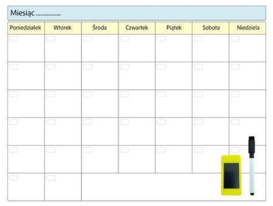 Planer magnetyczny suchościeralny tygodniowy 30x40 Sezona ,30x10 mm