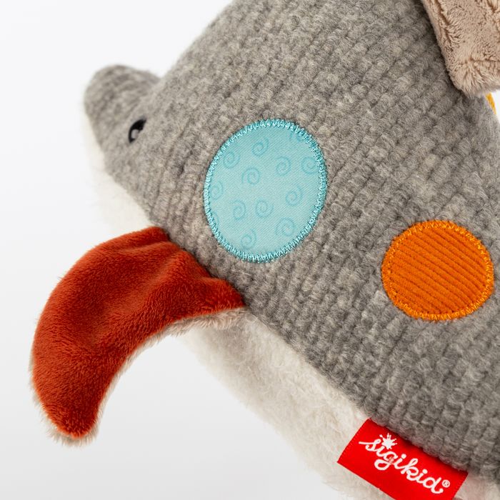 Pierwsza przytulanka Delfin patchwork maskotka zabawka dla dzieci