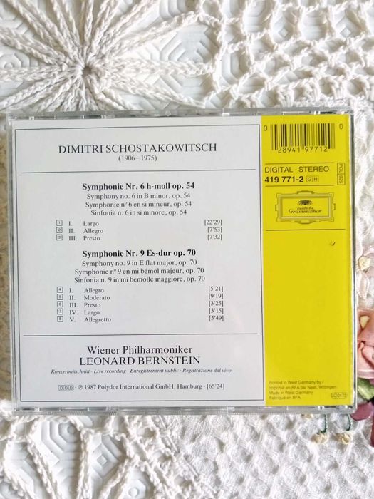 Bernstein, Deutsche Grammophon, Szostakowicz, Symfonie 6 i 9, CD