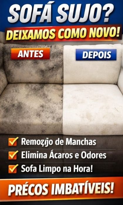 Limpeza e Impermeabilização: Estofos, Sofás, Colchões, etc (24h/24h)
