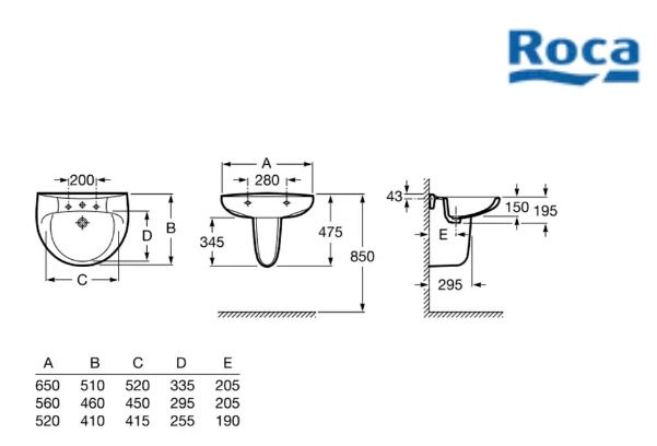 Умывальник ROCA Viktoria