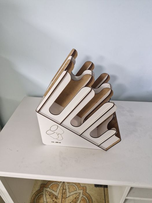 Органайзер-підставка вертикальна для стаканчиків, кришок