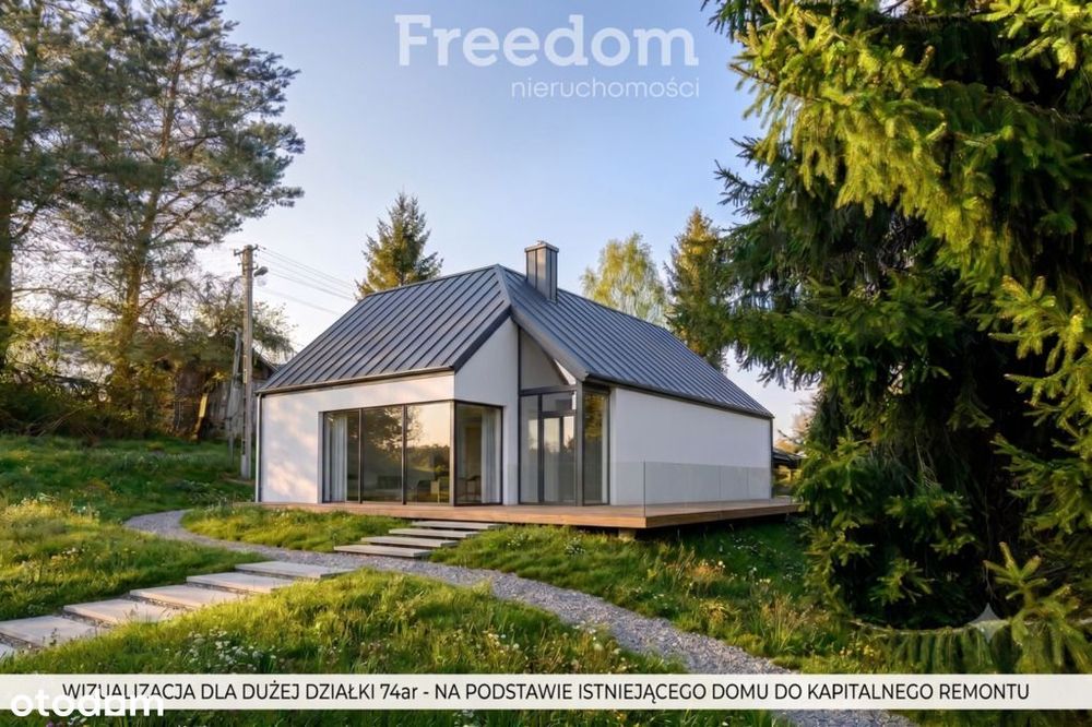 Drewniany dom z dużą działką – Dylągówka