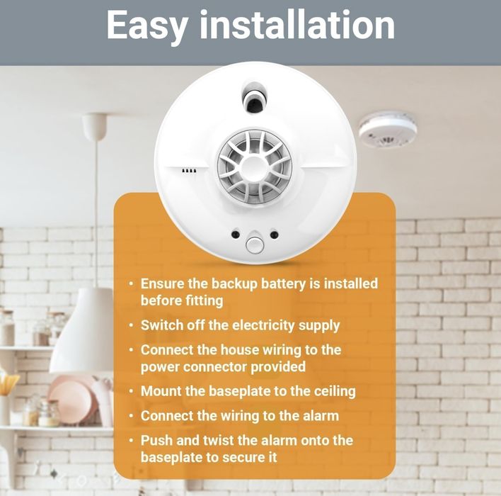 Alarm FireAngel HW1-R zasilany akumulatorem 9 V