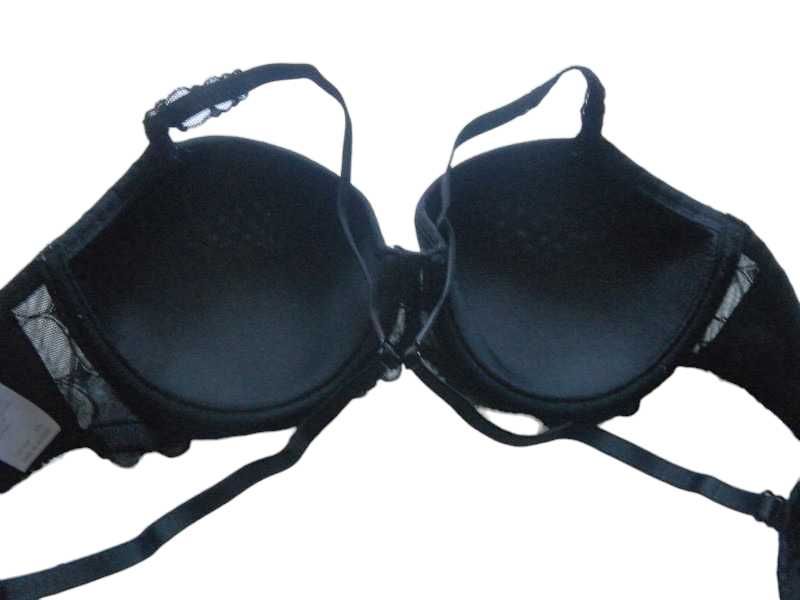 Czarny stanik biustonosz FANTASIE 70D paski bielizna damska