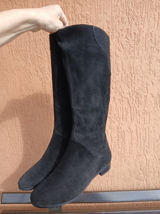 Замшеві жіночі чоботи 42 женские сапоги