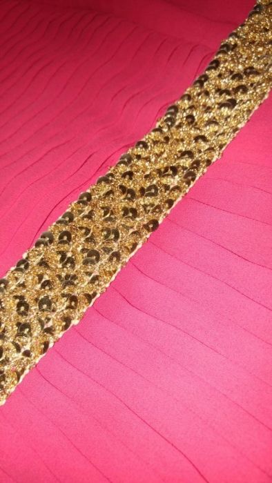 Czerwona złota sukienka wesele rozm.38