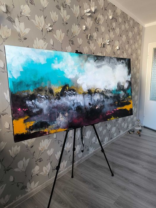 PROMOCJA Duży obraz na płótnie koń konie łąka natura pejzaż oryginał