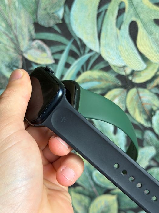 Apple Watch Series 7 45mm чорні і зелені вотч 7 45мм