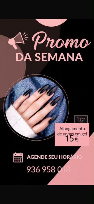 PROMO DA SEMANA  Alongamento em Gel  por SÓ 15€!