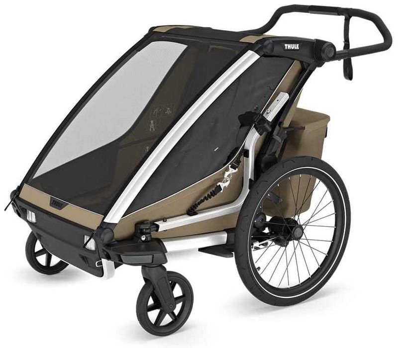 THULE CHARIOT CROSS 2 DOUBLE przyczepka rowerowa | Faded Khaki