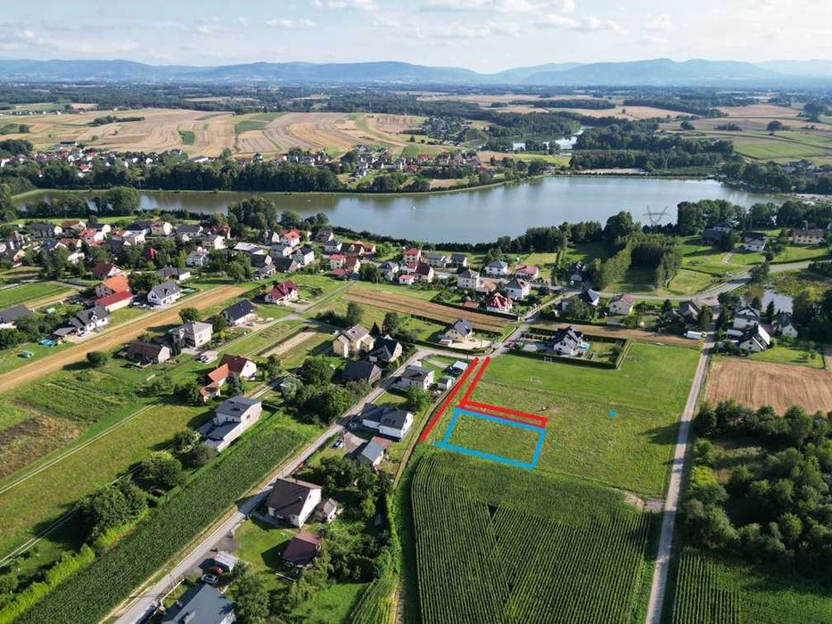 Działka budowlana, Osiek k. Oświęcimia, spokojna okolica, ponad 10 arów, media