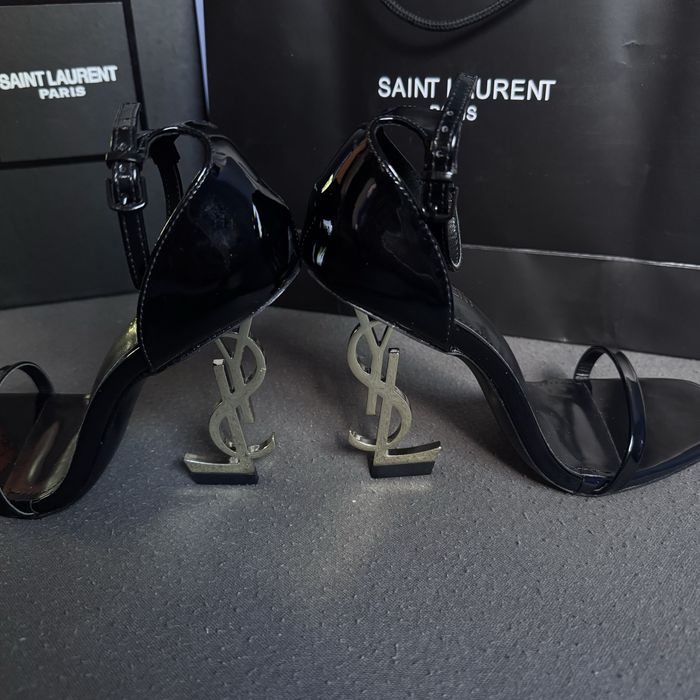 Szpilki Ysl High Heels Gold & Black Premium