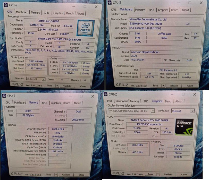 CL# - PC Gaming i5-9400F 32Gb DDR4 GTX 1660 6Gb Super 500Gb NVME