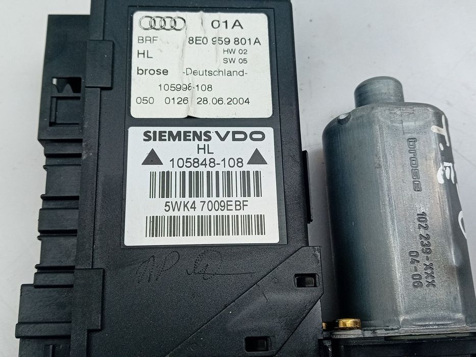 Motor vidro trás esquerdo AUDI A4 (8E2, B6)