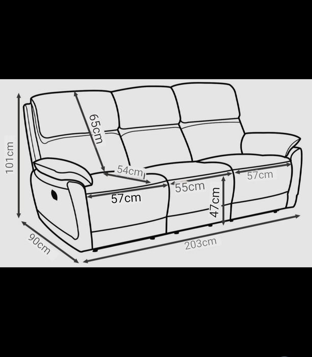 Sofa skórzana 3 osobowa Arizona w wersji relax