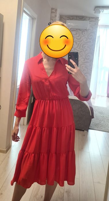 Сукня червона шифон