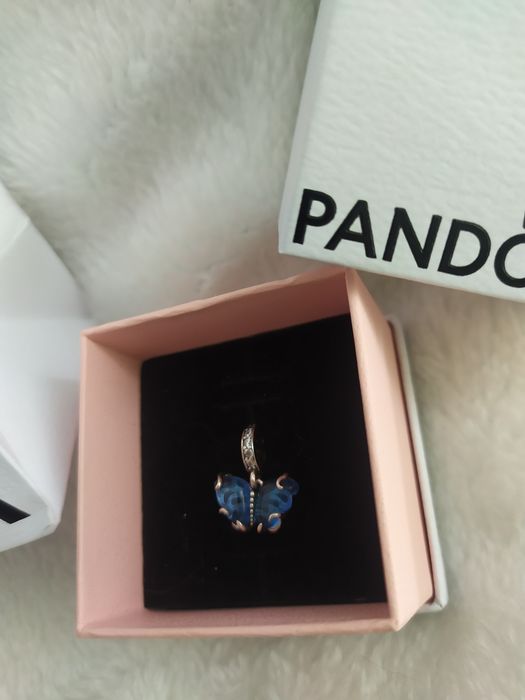 Charms zawieszka do Pandora ALE S925 motyl niebieski NOWY na prezent