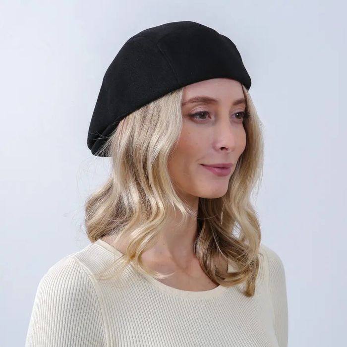 Кепка кангол канголка реглан жіноча вовна чорна 57 розмір