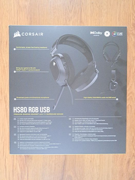 Słuchawki Gamingowe Corsair HS80 USB. Nowe w folii. Idealne na prezen