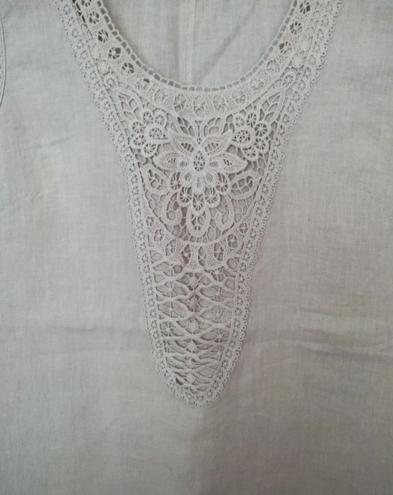 Krótka sukienka/ tunika M/L na grubych ramiączkach boho
