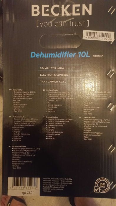 Desumidificador Becken (10 L)